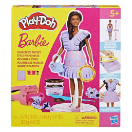 Hasbro - Play-Doh Barbie Fashionista Ruffles - 2 Clay Pots